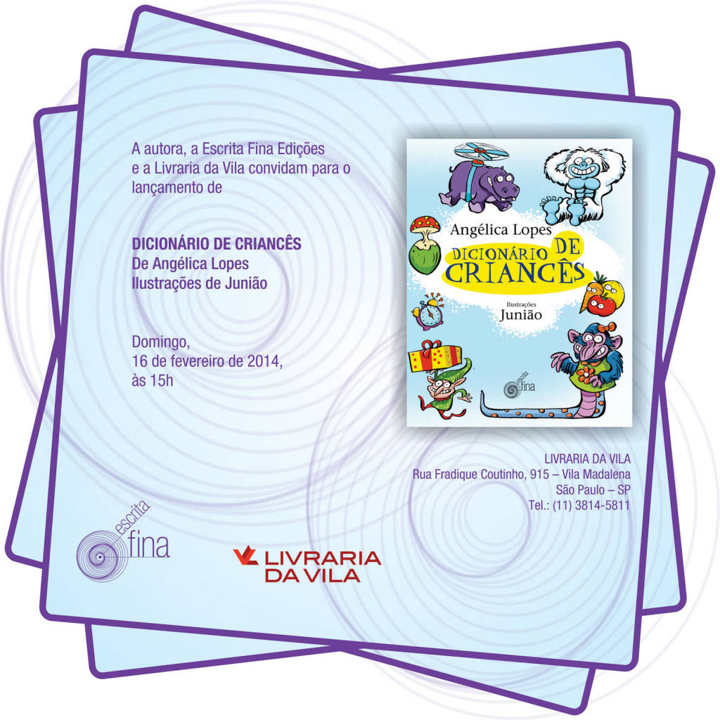 Convite online_Dicionário de Criances_livraria fradique